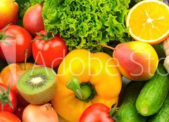 Fototapeta pltno 240 x 174, 45963469 - fruits and vegetables - ovoce a zelenina