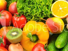 Fototapeta pltno 330 x 244, 45963469 - fruits and vegetables