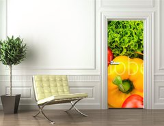 Samolepka na dvee flie 90 x 220, 45963469 - fruits and vegetables - ovoce a zelenina