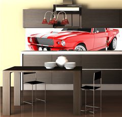 Fototapeta do kuchyn flie 260 x 60, 4599726 - Red Classical Sports Car