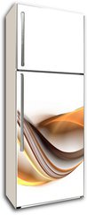 Samolepka na lednici flie 80 x 200, 46260957 - Elegant gold fractal waves