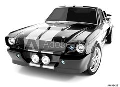 Fototapeta160 x 116  Black Classical Sports Car, 160 x 116 cm