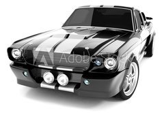 Fototapeta174 x 120  Black Classical Sports Car, 174 x 120 cm