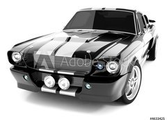 Fototapeta200 x 144  Black Classical Sports Car, 200 x 144 cm