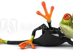 Fototapeta pltno 160 x 116, 46492508 - Fun frog - Zbavn ba