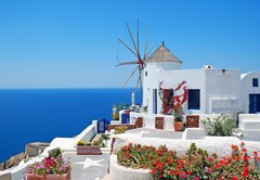 Fototapeta pltno 174 x 120, 46516740 - Traditional architecture of Oia village at Santorini island in G