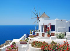 Fototapeta240 x 174  Traditional architecture of Oia village at Santorini island in G, 240 x 174 cm