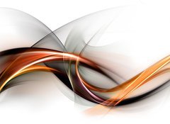 Samolepka flie 100 x 73  Elegant gold fractal waves, 100 x 73 cm