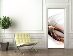 Samolepka na dvee flie 90 x 220, 46665900 - Elegant gold fractal waves