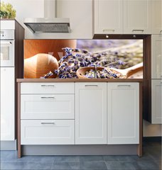 Fototapeta do kuchyn flie 180 x 60  Pestle and mortar with lavender, 180 x 60 cm