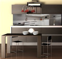 Fototapeta do kuchyn flie 260 x 60  New modern kitchen, 260 x 60 cm
