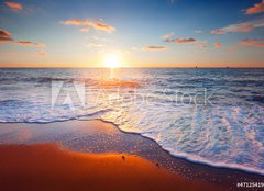Fototapeta plátno 160 x 116, 47125419 - sunset and sea - západ slunce a moře