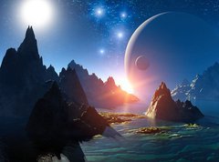 Samolepka flie 270 x 200, 47248856 - 3D Fantasy landscape - 3D krajina Fantasy