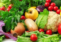 Samolepka flie 145 x 100  fresh fruits and vegetables, 145 x 100 cm