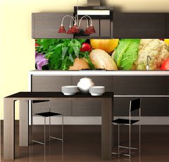Fototapeta do kuchyn flie 260 x 60  fresh fruits and vegetables, 260 x 60 cm