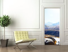 Samolepka na dvee flie 90 x 220  Landscape, kora around of the mount Kailas, 90 x 220 cm