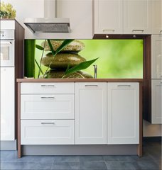 Fototapeta do kuchyn flie 180 x 60, 47591080 - Natural zen backgrounds with bamboo leaves and pebble for your d