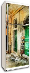 Samolepka na lednici fólie 80 x 200, 47703584 - pictorial old streets of Italy - obrazové staré ulice Itálie