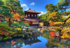 Samolepka flie 145 x 100, 47760997 - Ginkaku-ji  Temple in Kyoto