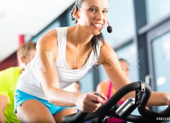 Fototapeta papr 254 x 184, 48214367 - Leute beim Spinning in einem Fitnessstudio