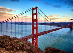 Samolepka flie 100 x 73, 48272681 - horizontal view of Golden Gate Bridge - horizontln pohled na most Golden Gate