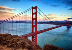 Fototapeta174 x 120  horizontal view of Golden Gate Bridge, 174 x 120 cm