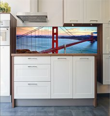 Fototapeta do kuchyn flie 180 x 60  horizontal view of Golden Gate Bridge, 180 x 60 cm