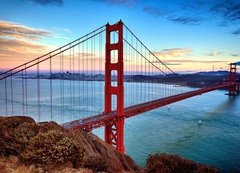 Fototapeta200 x 144  horizontal view of Golden Gate Bridge, 200 x 144 cm