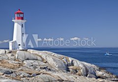 Fototapeta pltno 174 x 120, 48286286 - Peggy's Cove lighthouse, Nova Scotia, Canada.
