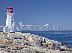 Fototapeta vliesov 270 x 200, 48286286 - Peggy's Cove lighthouse, Nova Scotia, Canada.