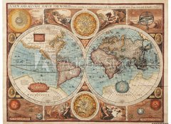 Fototapeta pltno 160 x 116, 48335566 - Old map (1626) - Star mapa (1626)