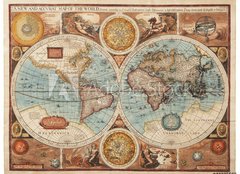 Fototapeta pltno 240 x 174, 48335566 - Old map (1626) - Star mapa (1626)
