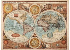 Fototapeta papr 254 x 184, 48335566 - Old map (1626) - Star mapa (1626)