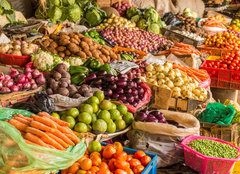Fototapeta plátno 160 x 116, 48482182 - Fruit and Vegetable Market - Ovocný a zeleninový trh