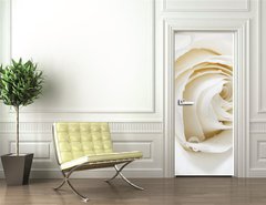 Samolepka na dveře fólie 90 x 220, 48880652 - white rose - bílá růže