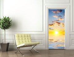 Samolepka na dveře fólie 90 x 220, 48898013 - Sky background and water reflection.