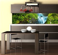 Fototapeta do kuchyn flie 260 x 60  Creek in forest, 260 x 60 cm