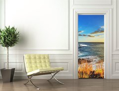 Samolepka na dvee flie 90 x 220, 48976471 - Coucher sur les c tes runionnaises.