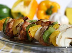 Samolepka flie 100 x 73, 4909115 - Grilled Chicken Kebabs - Grilovan kuec kebaby