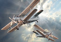 Fototapeta174 x 120  The Fighters. Retro technology theme., 174 x 120 cm