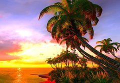 Fototapeta174 x 120  Hawaiian paradise, 174 x 120 cm