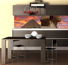 Fototapeta do kuchyně fólie 260 x 60, 4923108 - Pyramid and Sphinx at Giza, Cairo - Pyramidy a sfingy v Gíze, Káhira