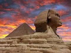 Samolepka flie 270 x 200, 4923108 - Pyramid and Sphinx at Giza, Cairo - Pyramidy a sfingy v Gze, Khira
