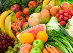 Samolepka flie 100 x 73, 4927653 - Vegetables and Fruits Arrangement - Uspodn zeleniny a ovoce