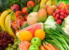 Samolepka flie 200 x 144, 4927653 - Vegetables and Fruits Arrangement