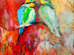Samolepka flie 270 x 200, 49522847 - blue tailed bee eaters
