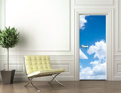 Samolepka na dvee flie 90 x 220, 49605692 - blue sky