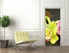 Samolepka na dvee flie 90 x 220  Orchidea, 90 x 220 cm