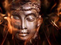 Samolepka flie 270 x 200  Statue de Bouddha, 270 x 200 cm