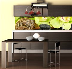 Fototapeta do kuchyně fólie 260 x 60, 49774572 - Kamienie spa - Lázně Kamienia
